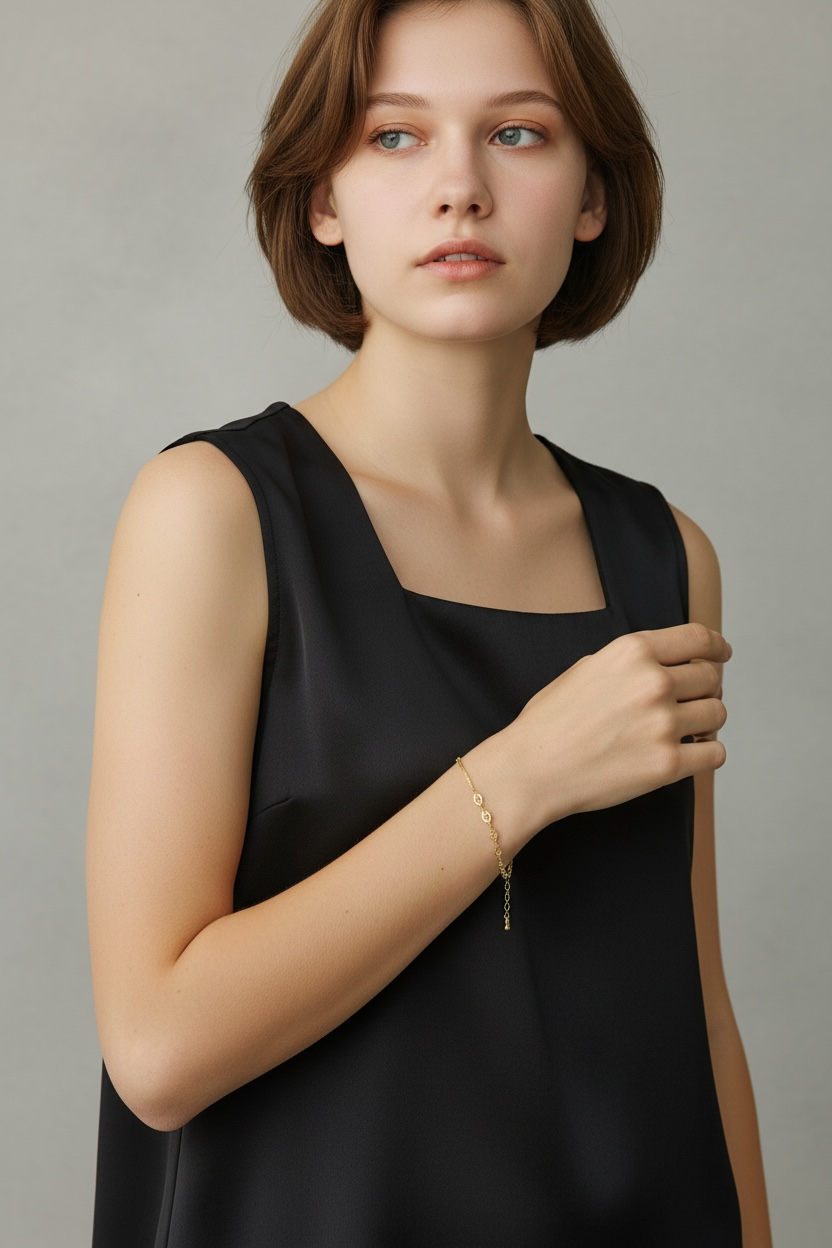 18K Gold Filled Saturn Bracelet