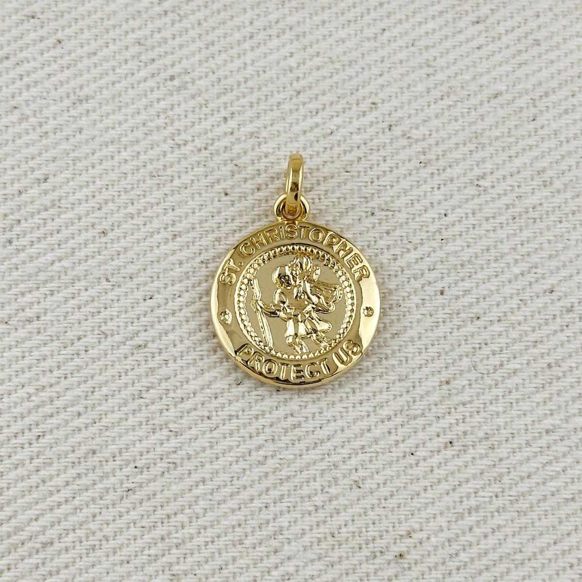 18k Gold Filled Saint Christopher Medal Pendant