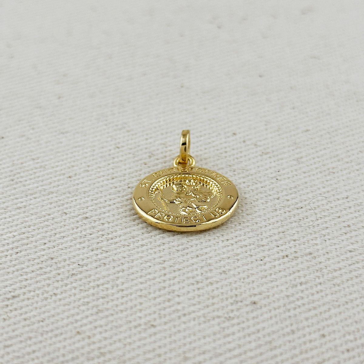 18k Gold Filled Saint Christopher Medal Pendant