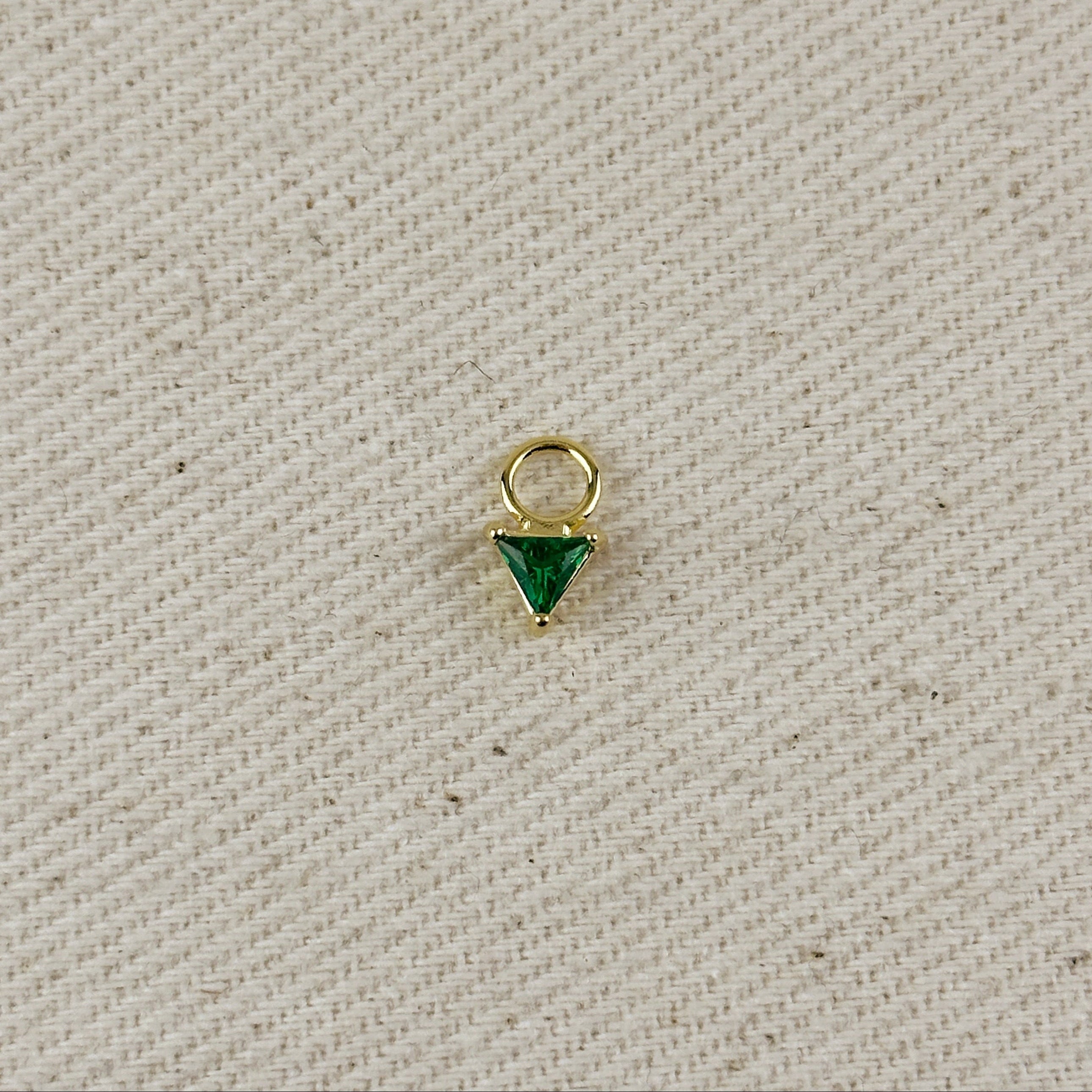 Mondsee Mini CZ Triangle Earring Charm | 18k Gold Filled Jewelry