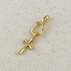 18k Gold Filled Polished Cross Charm