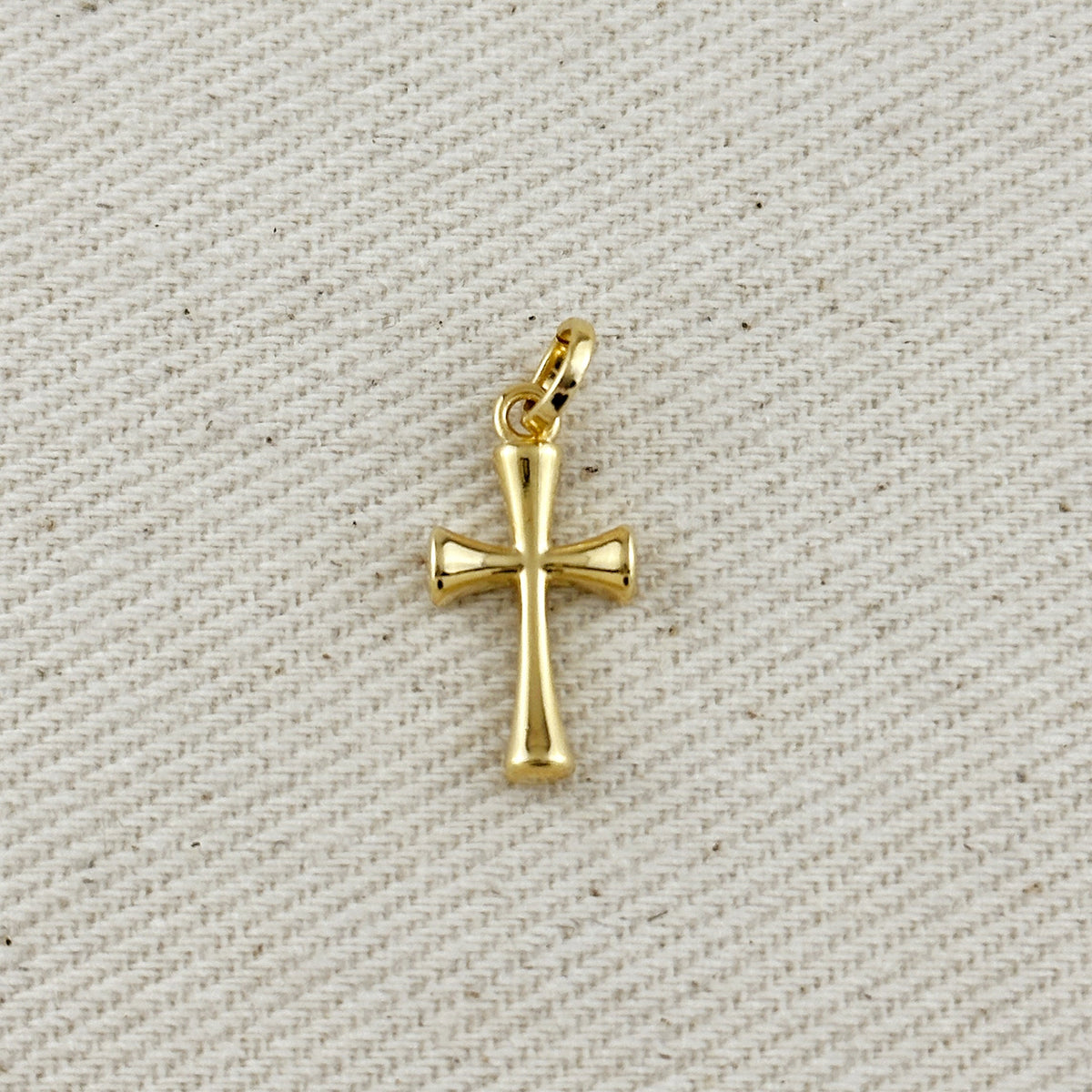18k Gold Filled Polished Cross Charm