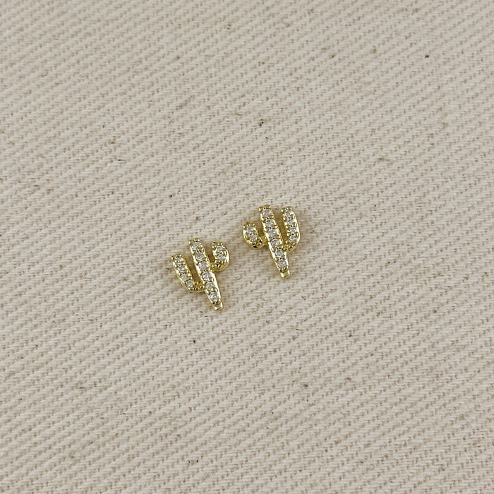 Mondsee 18k Gold Filled Cactus Stud Earrings | 18k Gold Filled Jewelry