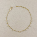 Mondsee 18k Gold Filled Micro Cubic Zirconia Anklet | 18k Gold Filled Jewelry
