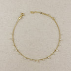 Mondsee 18k Gold Filled Micro Cubic Zirconia Anklet | 18k Gold Filled Jewelry