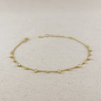 Mondsee 18k Gold Filled Micro Cubic Zirconia Anklet | 18k Gold Filled Jewelry