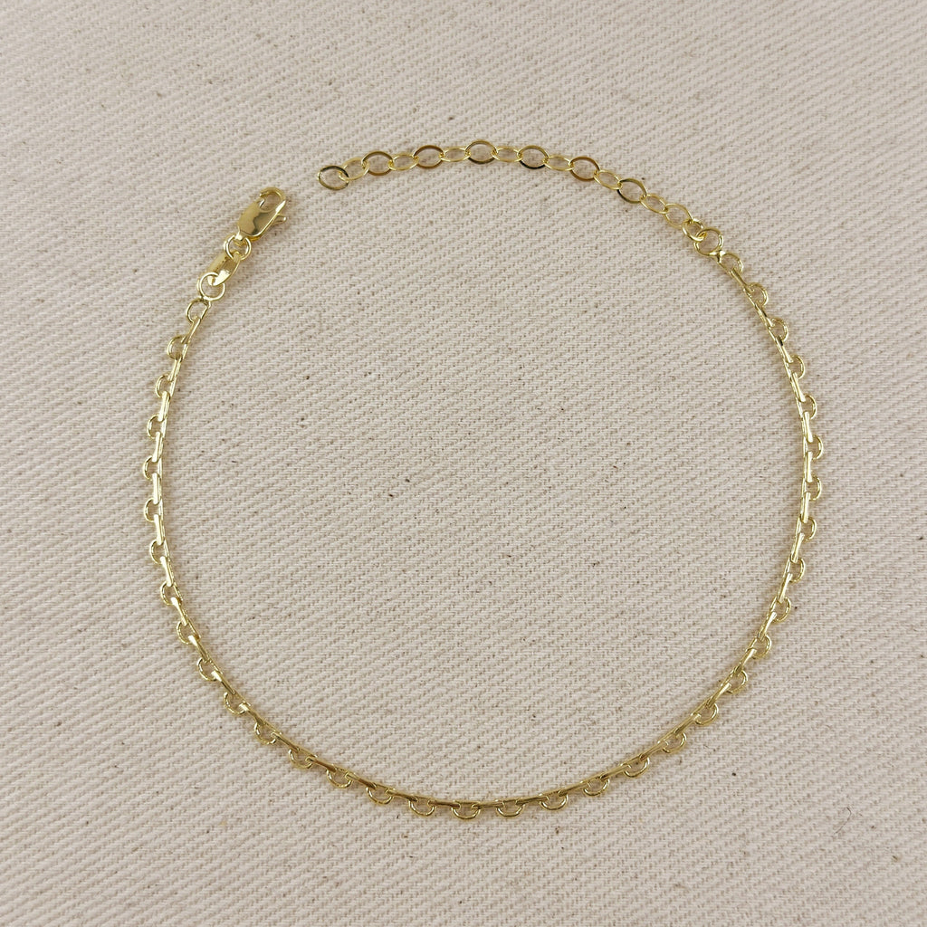 Mondsee 18k Gold Filled Lace Chain Anklet | 18k Gold Filled Jewelry