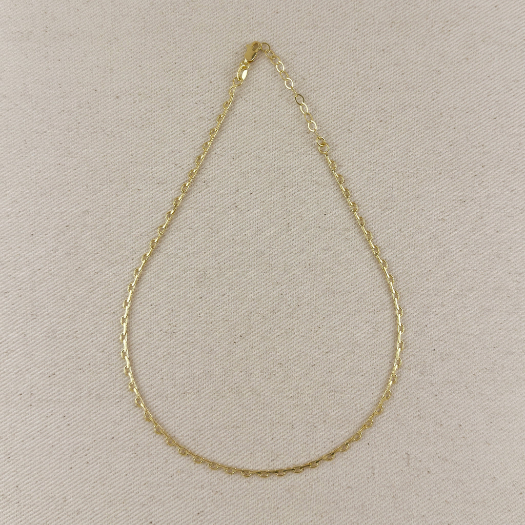 Mondsee 18k Gold Filled Lace Chain Choker Necklace | 18k Gold Filled Jewelry