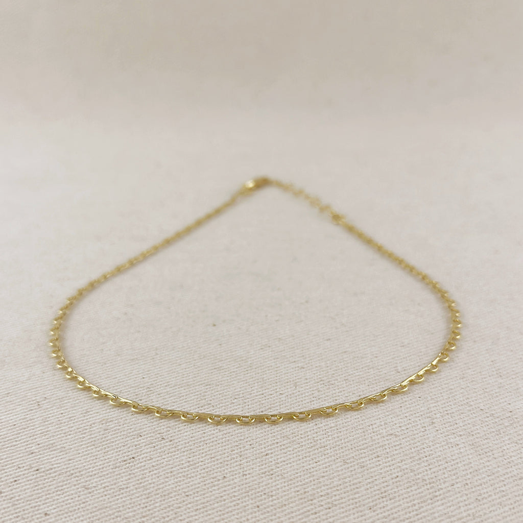 Mondsee 18k Gold Filled Lace Chain Choker Necklace | 18k Gold Filled Jewelry