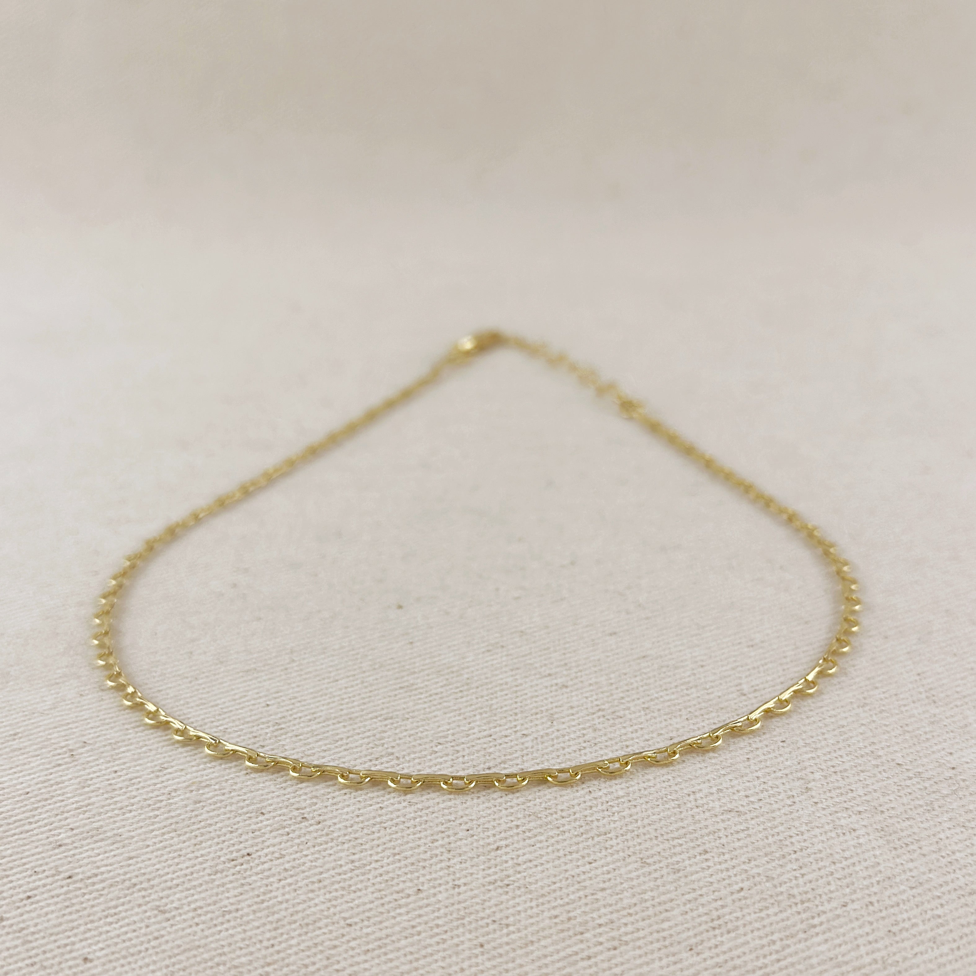 Mondsee 18k Gold Filled Lace Chain Choker Necklace | 18k Gold Filled Jewelry
