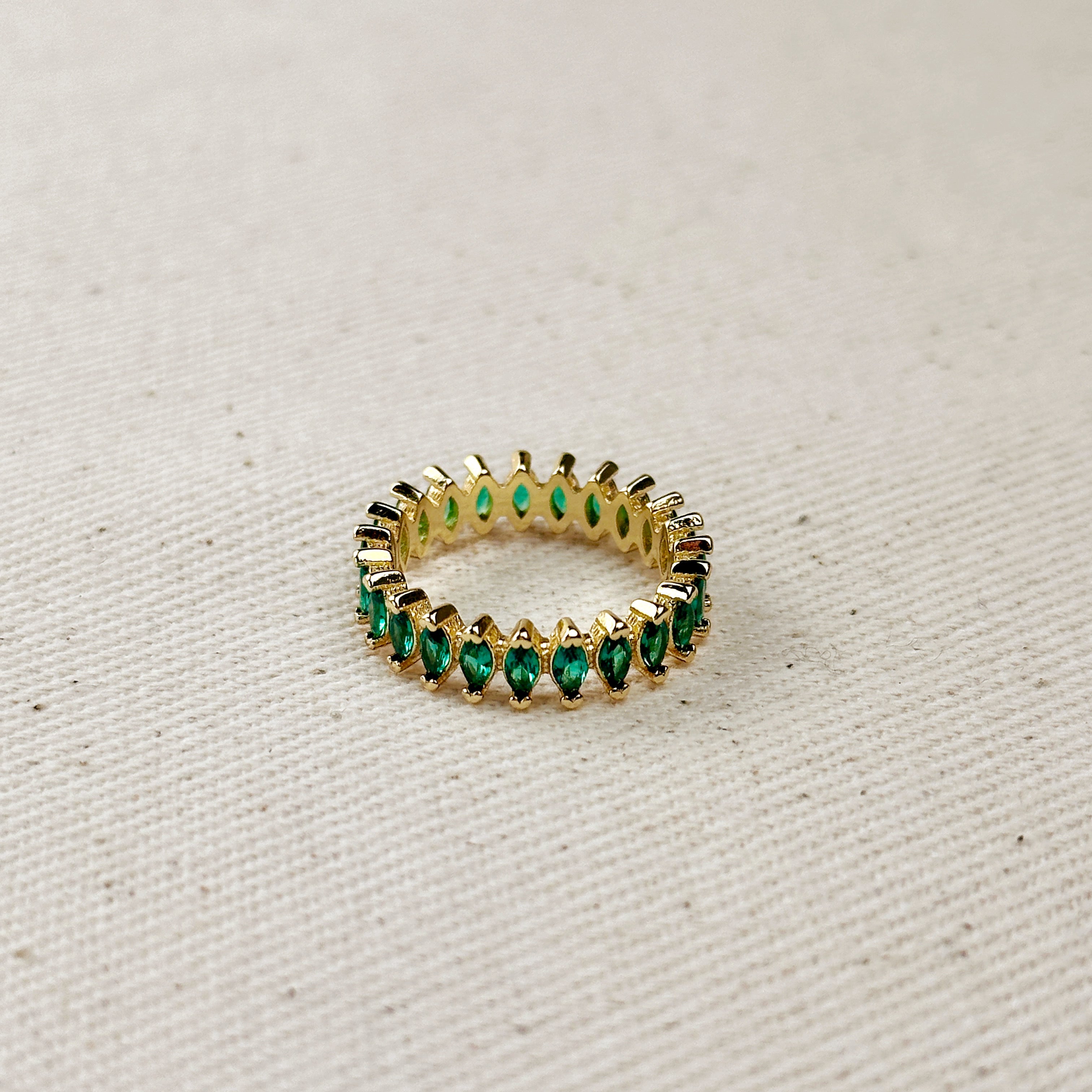 Mondsee 18k Gold Filled Marquise Eternity Band Ring | 18k Gold Filled Jewelry