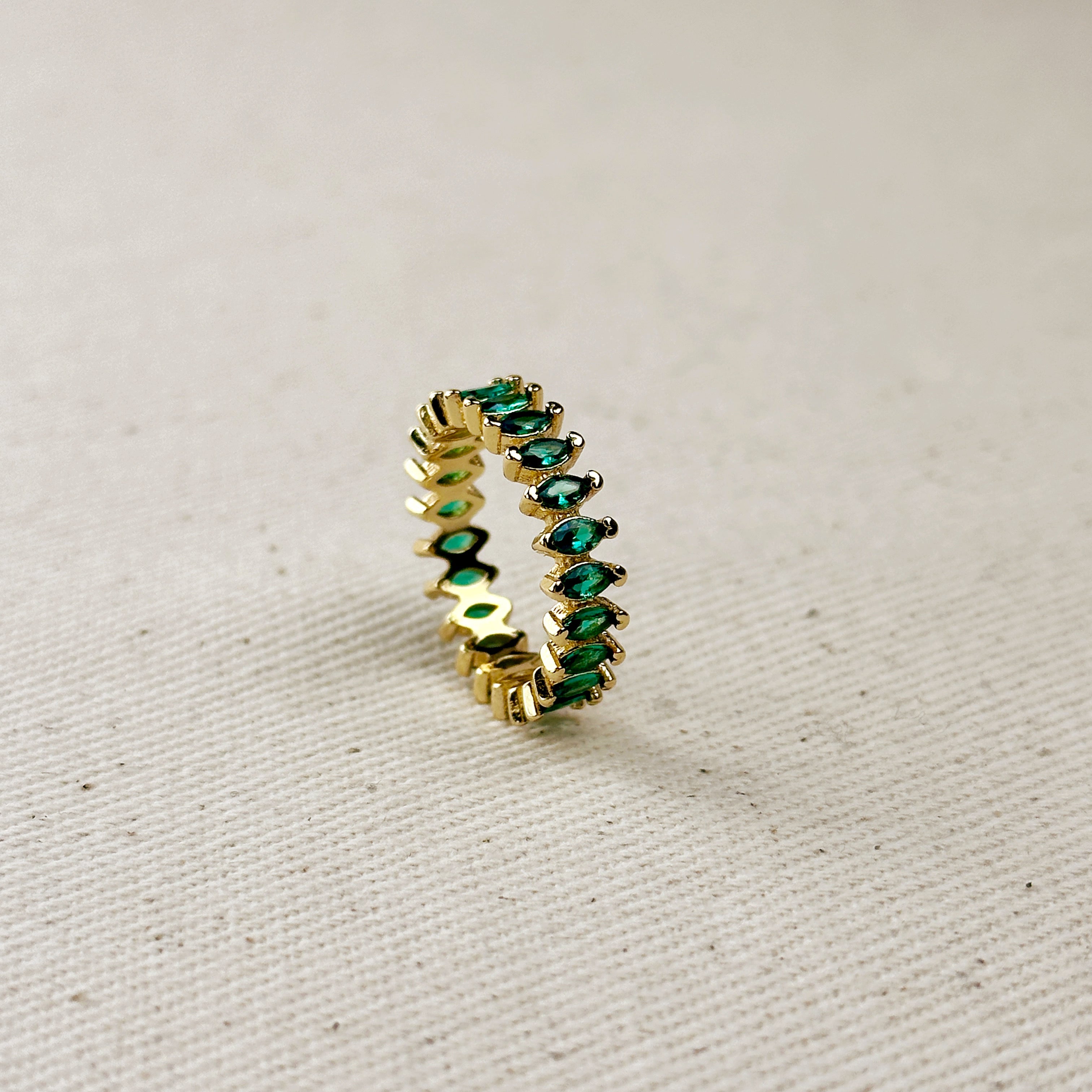 Mondsee 18k Gold Filled Marquise Eternity Band Ring | 18k Gold Filled Jewelry