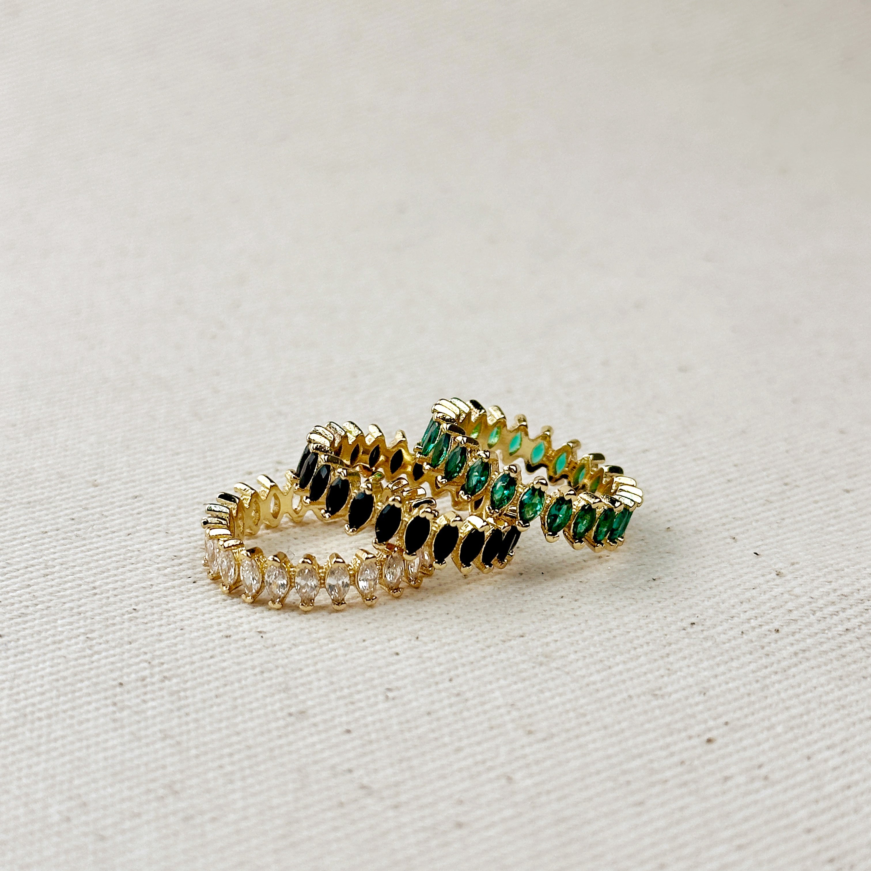 Mondsee 18k Gold Filled Marquise Eternity Band Ring | 18k Gold Filled Jewelry