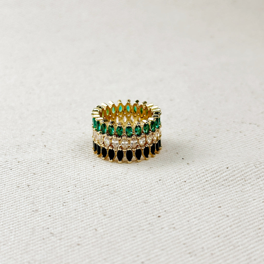 Mondsee 18k Gold Filled Marquise Eternity Band Ring | 18k Gold Filled Jewelry