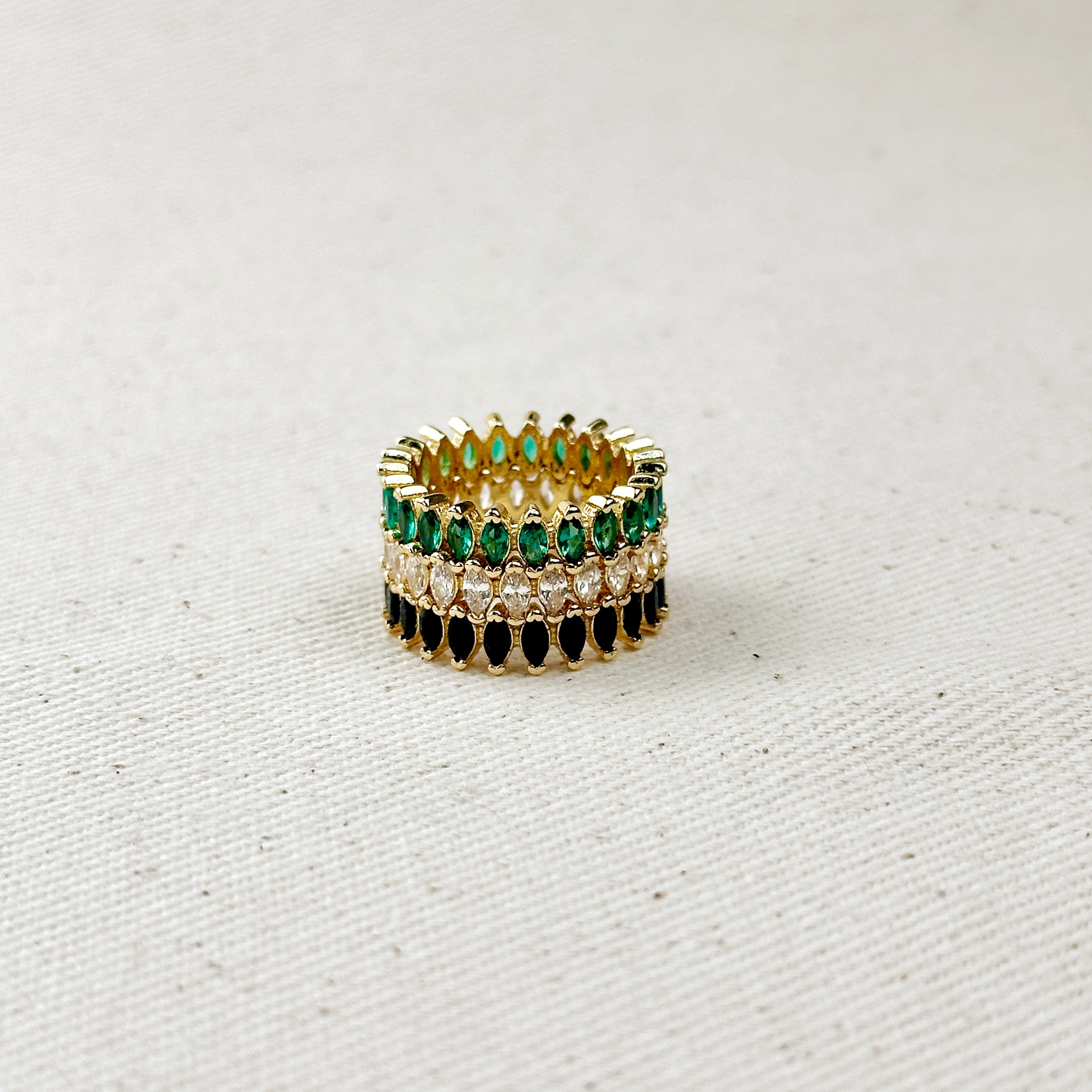 Mondsee 18k Gold Filled Marquise Eternity Band Ring | 18k Gold Filled Jewelry