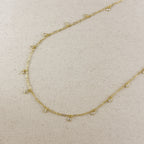 Mondsee 18k Gold Filled Paperclip With CZ Stones Belly Chain | 18k Gold Filled Jewelry