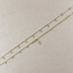 Mondsee 18k Gold Filled Paperclip With CZ Stones Belly Chain | 18k Gold Filled Jewelry