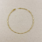 Mondsee 18k Gold Filled Mini Tube Chain Anklet | 18k Gold Filled Jewelry