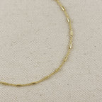 Mondsee 18k Gold Filled Mini Tube Chain Anklet | 18k Gold Filled Jewelry