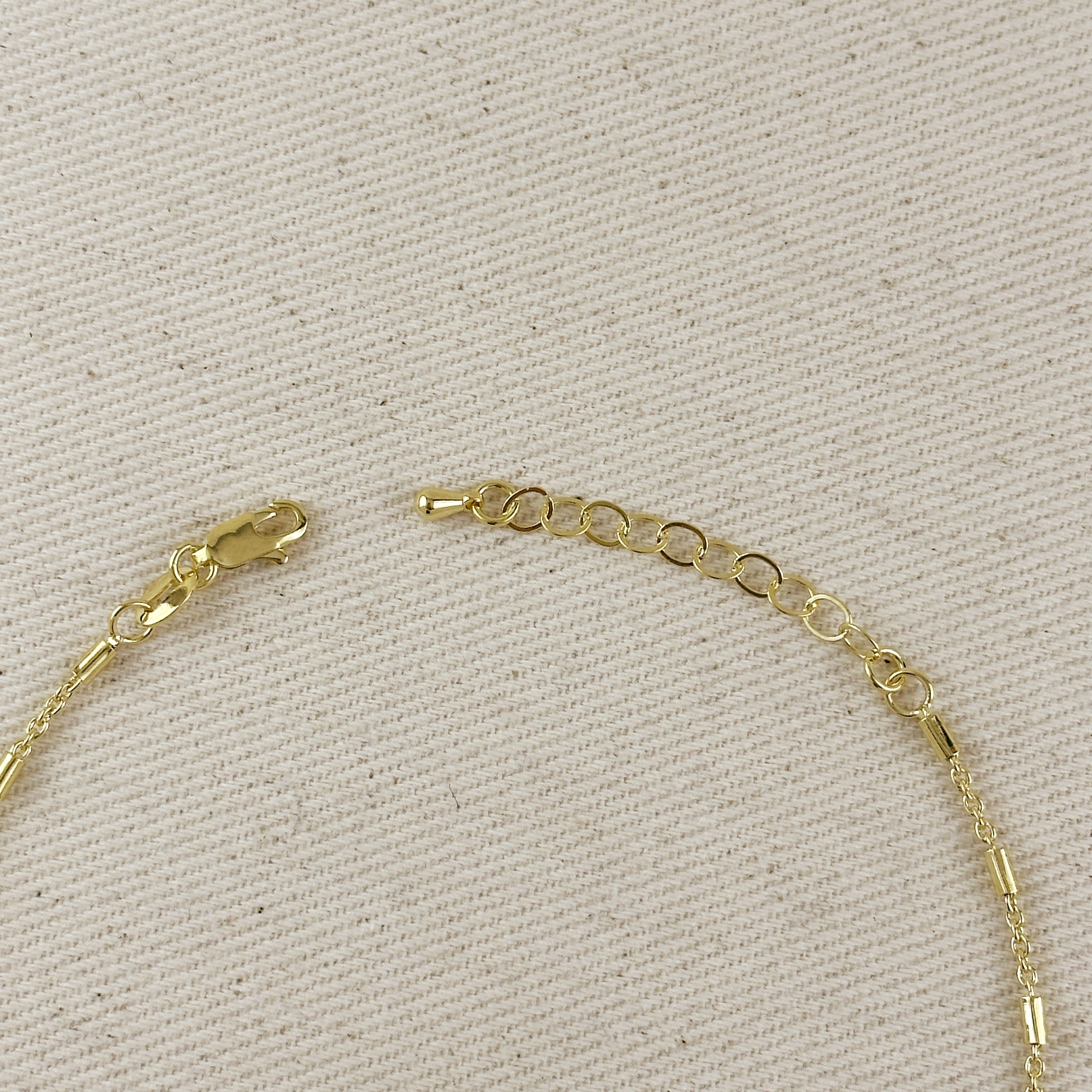 Mondsee 18k Gold Filled Mini Tube Chain Anklet | 18k Gold Filled Jewelry
