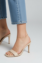 Mondsee 18k Gold Filled Mini Tube Chain Anklet | 18k Gold Filled Jewelry