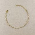 Anklet 18k Gold Filled In Crystal Baguette