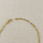 Mondsee 18k Gold Filled 2mm Rounded 3x1 Figaro Anklet | 18k Gold Filled Jewelry