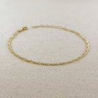 Mondsee 18k Gold Filled 2mm Rounded 3x1 Figaro Anklet | 18k Gold Filled Jewelry
