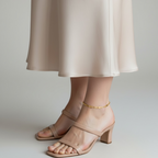 Mondsee 18K Gold Filled Textured Bar Link Anklet | 18k Gold Filled Jewelry