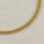 Mondsee 18k Gold Filled Double Cuban Link Chain Anklet | 18k Gold Filled Jewelry