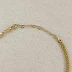 Mondsee 18k Gold Filled Double Cuban Link Chain Anklet | 18k Gold Filled Jewelry