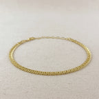 Mondsee 18k Gold Filled Double Cuban Link Chain Anklet | 18k Gold Filled Jewelry