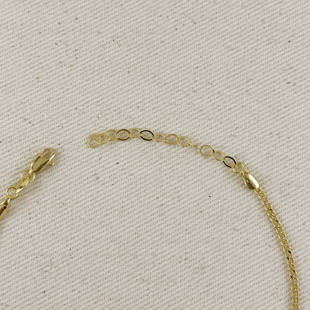 Mondsee 18k Gold Filled 2.0mm thickness Cuban Anklet | 18k Gold Filled Jewelry