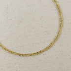Mondsee 18k Gold Filled 3.5mm Figaro Mariner 'Figarucci' Anklet | 18k Gold Filled Jewelry