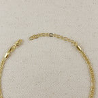Mondsee 18k Gold Filled 3.5mm Figaro Mariner 'Figarucci' Anklet | 18k Gold Filled Jewelry