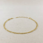 Mondsee 18k Gold Filled 3.5mm Figaro Mariner 'Figarucci' Anklet | 18k Gold Filled Jewelry