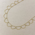 18k Gold Filled Bali Style Belly Chain With Cubic Zirconia Stones