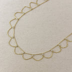 18k Gold Filled Bali Style Belly Chain With Cubic Zirconia Stones