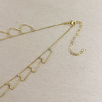 18k Gold Filled Bali Style Belly Chain With Cubic Zirconia Stones