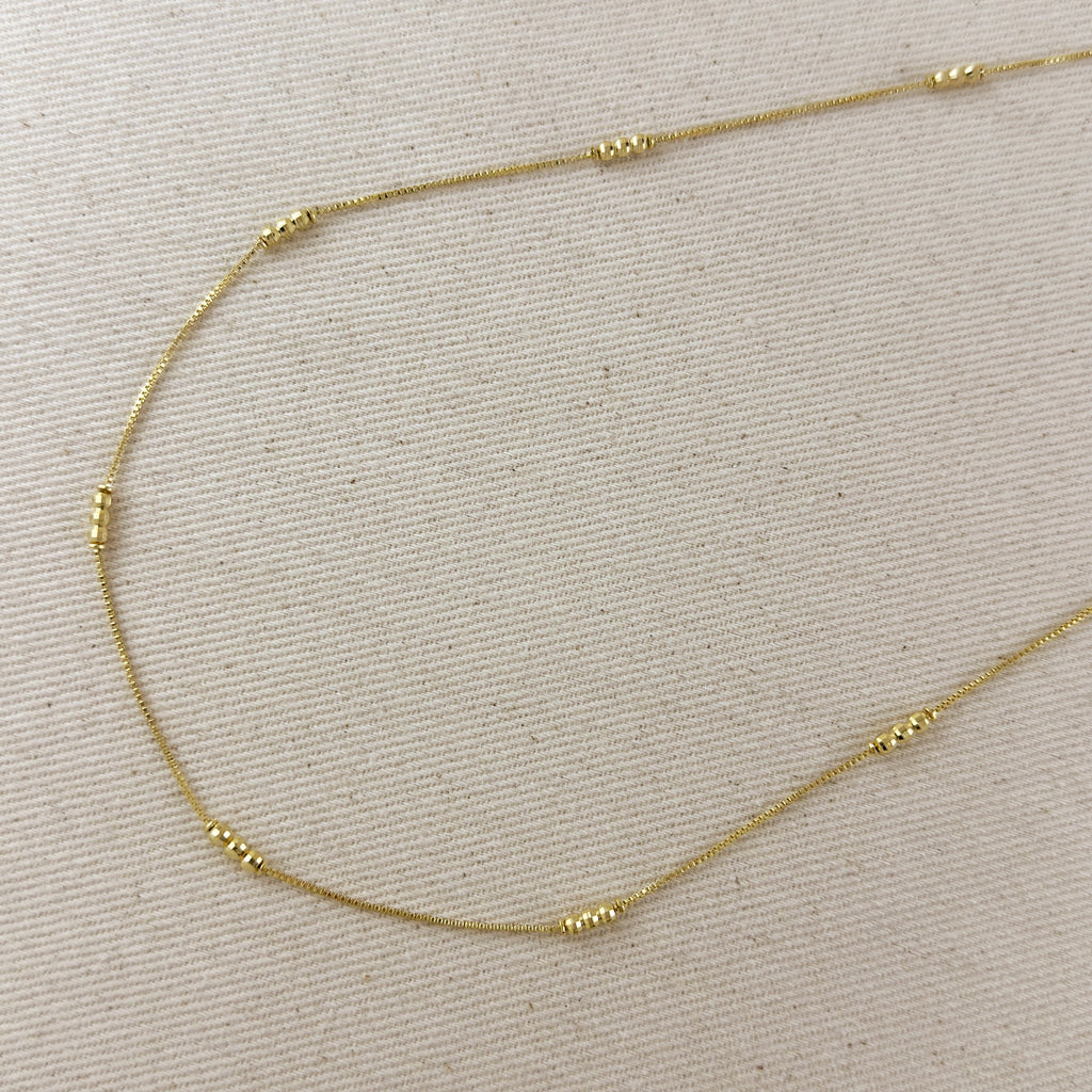 Mondsee 18k Gold Filled Bead Detailed Belly Chain | 18k Gold Filled Jewelry