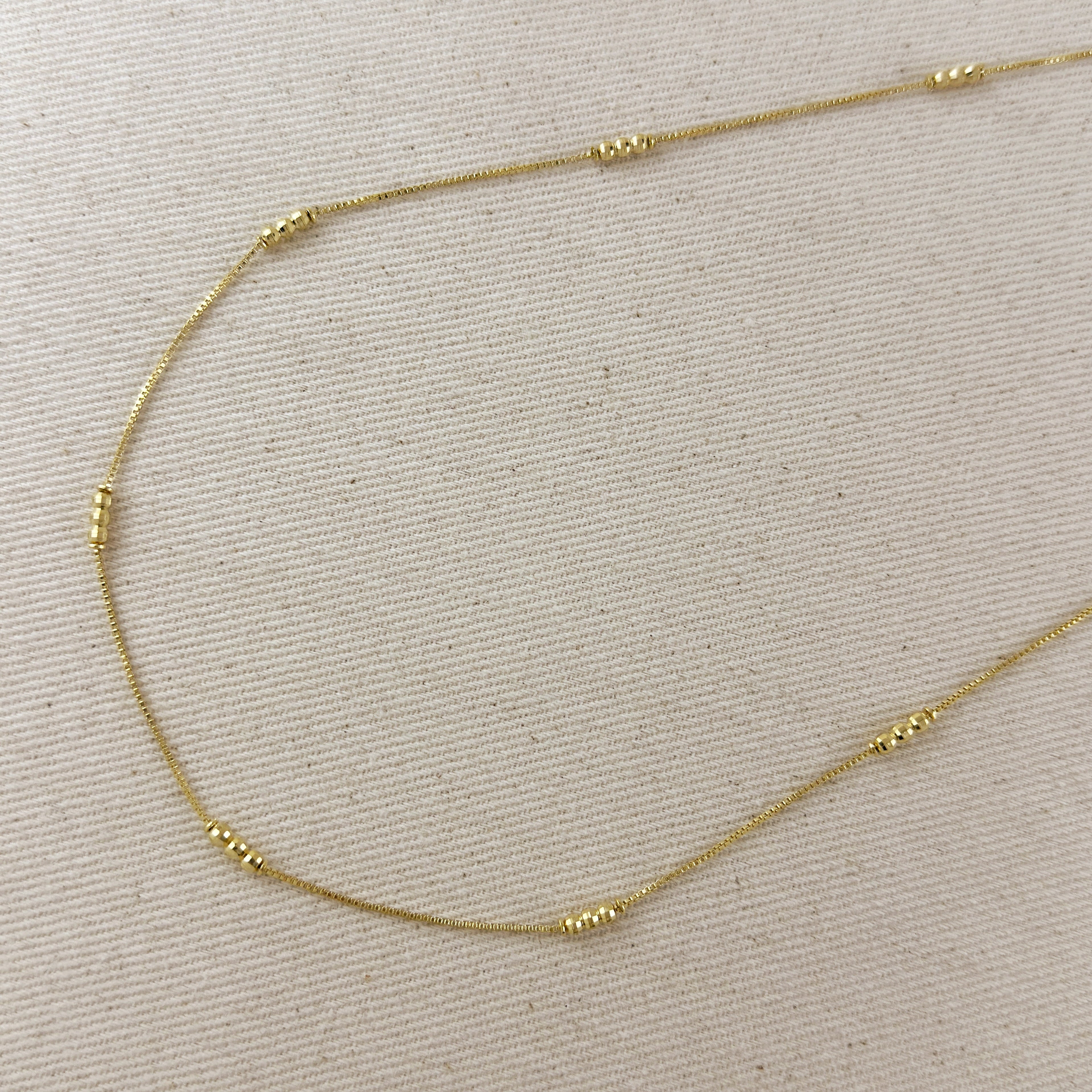 Mondsee 18k Gold Filled Bead Detailed Belly Chain | 18k Gold Filled Jewelry