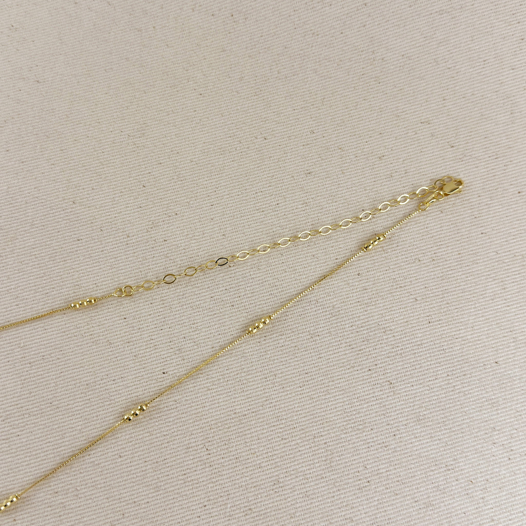 Mondsee 18k Gold Filled Bead Detailed Belly Chain | 18k Gold Filled Jewelry