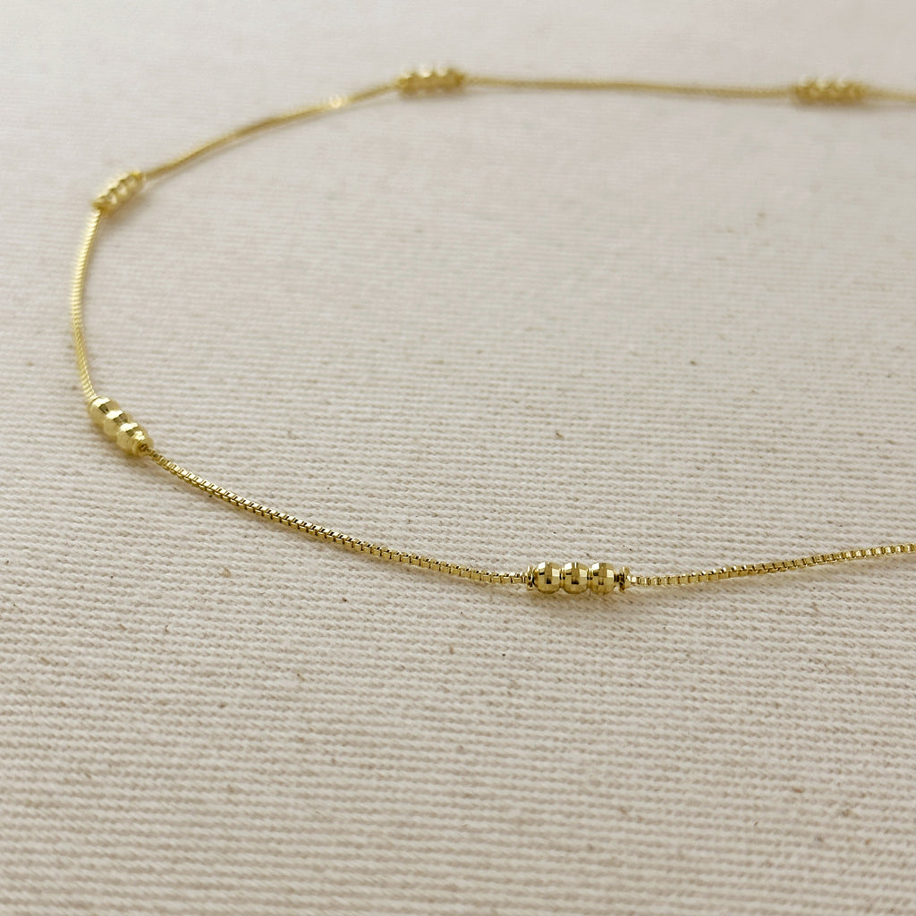 Mondsee 18k Gold Filled Bead Detailed Belly Chain | 18k Gold Filled Jewelry