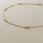 Mondsee 18k Gold Filled Bead Detailed Belly Chain | 18k Gold Filled Jewelry
