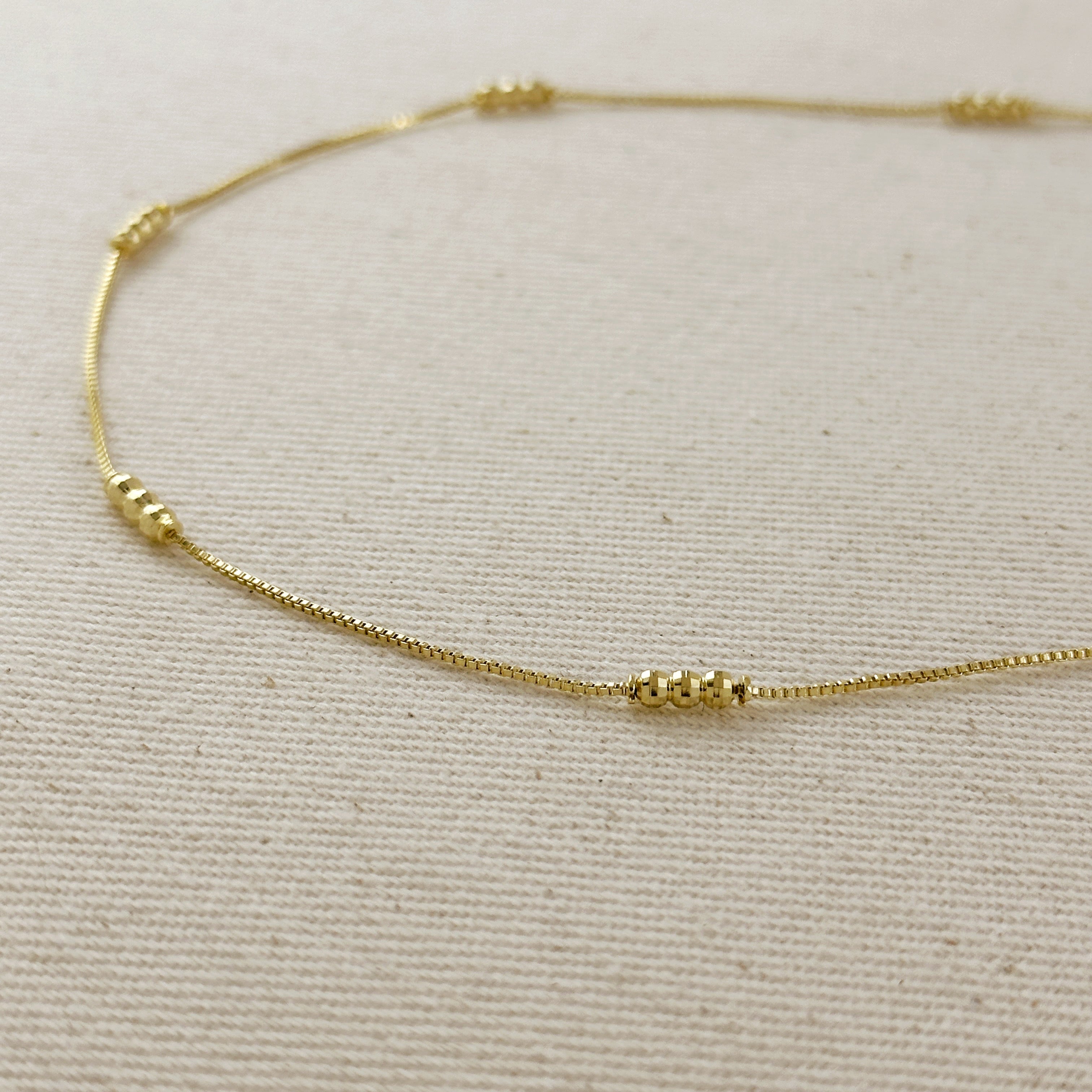 Mondsee 18k Gold Filled Bead Detailed Belly Chain | 18k Gold Filled Jewelry