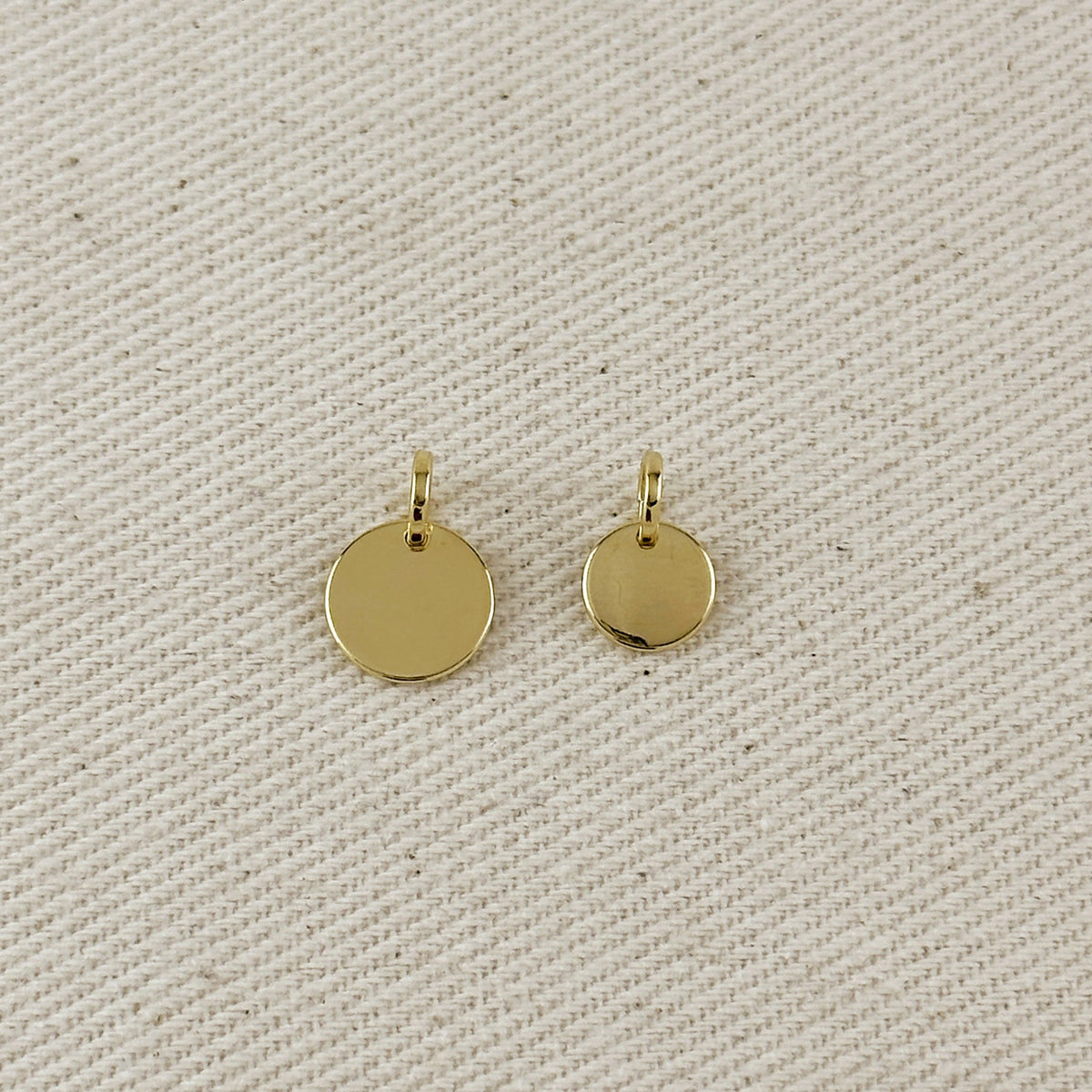 18k Gold Filled Plain Disc Pendant