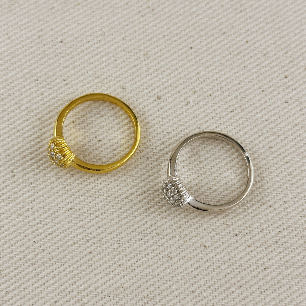 Mondsee CZ Dome Ring | 18k Gold Filled Jewelry
