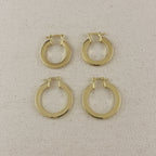 Mondsee 18k Gold Filled Flat Hoop Earrings | 18k Gold Filled Jewelry
