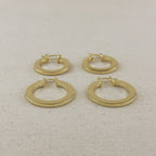 Mondsee 18k Gold Filled Flat Hoop Earrings | 18k Gold Filled Jewelry