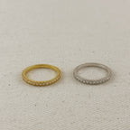 Mondsee CZ Half Band Ring | 18k Gold Filled Jewelry
